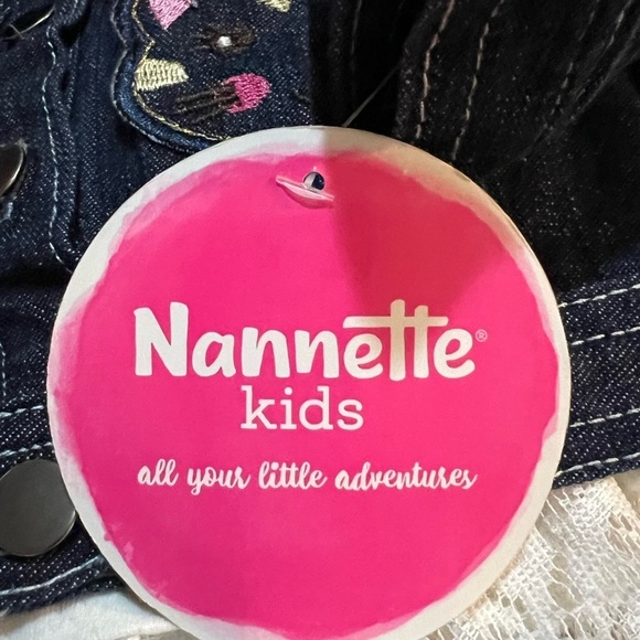 Nannette Kids Jean Jacket and matching Kitty Top Size 12M - Picture 4 of 9